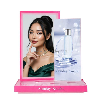 Custom acrylic skincare LED display stand prop CO-904