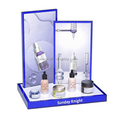 Custom acrylic exhibition skincare LED display stand prop CO-905