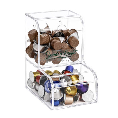 Custom acrylic wall K-cup dispenser bin FD-603