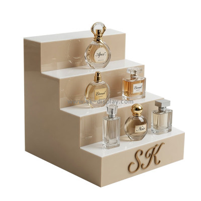 Custom acrylic 4 tiers perfume LED step display stand KLD-236