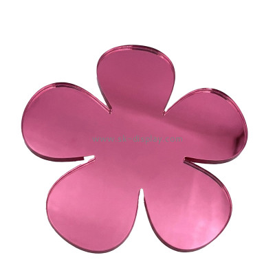 Custom acrylic wall 3D flower shaped mirror stickers MA-241