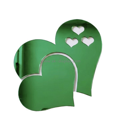Custom acrylic wall DIY heart shaped mirror stickers MA-240