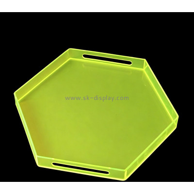 Custom hexagon acrylic serving tray STS-333