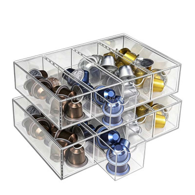 Custom acrylic stackable coffee pod drawers box DBS-1403
