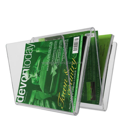 Custom acrylic W shape magazine display stand BD-1305