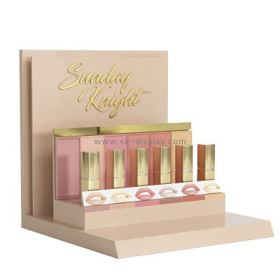 Custom acrylic lipgloss makeup LED display stand KLD-239