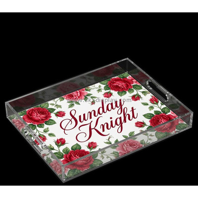 Custom acrylic pattern printing serving tray STS-336