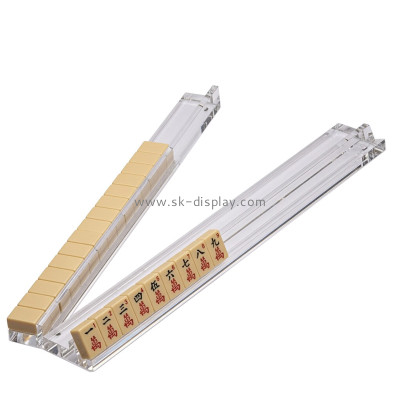 Custom acrylic mahjong game racks with built-in pusher SOD-1221