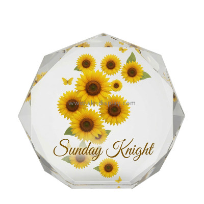 Custom polygon acrylic printing photo block AB-441