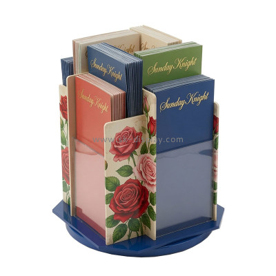 Custom acrylic rotating multi pockets catalog stand holders BD-1309