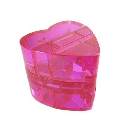 Custom heart shaped acrylic puzzle block CA-247