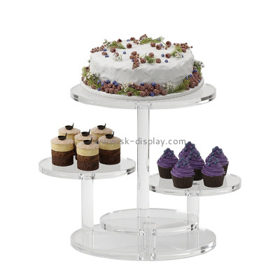 Custom acrylic 4 tiers round dessert cake stand tower FD-612