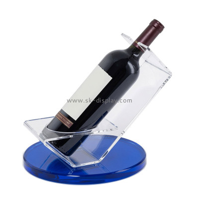 Custom acrylic single wine rack with round base WD-344