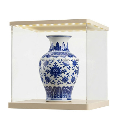 Custom acrylic porcelain vase LED display case LDD-239