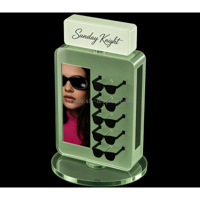 Custom acrylic rotating eyeglasses LED display stand GD-225