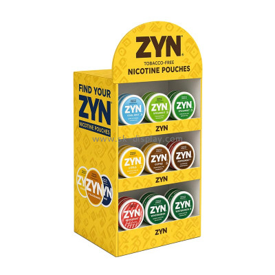 Custom acrylic ZYN nicotine pouches display stand holder SOD-1229