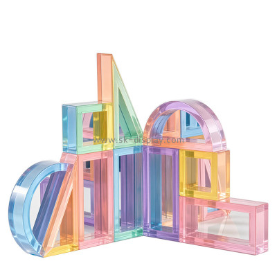 Custom acrylic children geometric shapes toys blocks AB-449