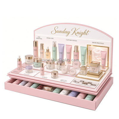Custom acrylic skincare makeup display stand rack CO-920