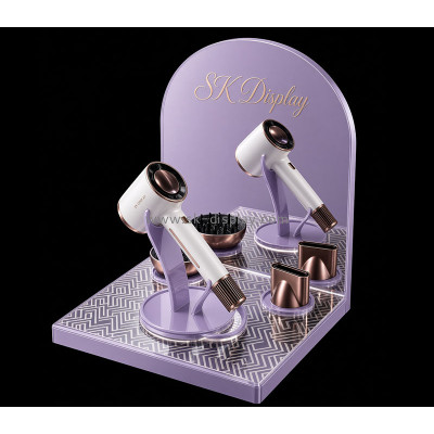 Custom acrylic retail hair dryer display rack PD-404