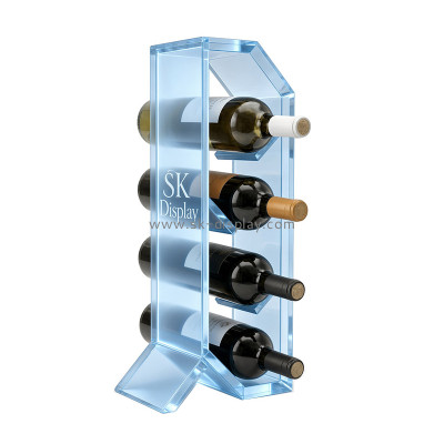 Custom acrylic 4 bottle countertop wine holder WD-352