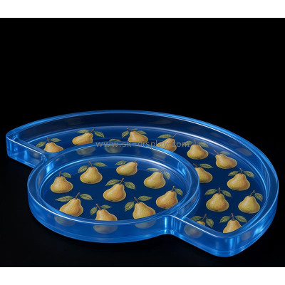 Custom acrylic half round & round catchall tray STS-348