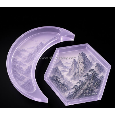 Custom acrylic dresser catchall block trays STS-349