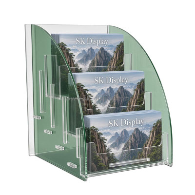 Custom acrylic multi pockets literature holders BD-1321