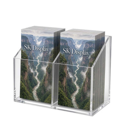 Custom acrylic 2 pockets pamphlet holders BD-1322