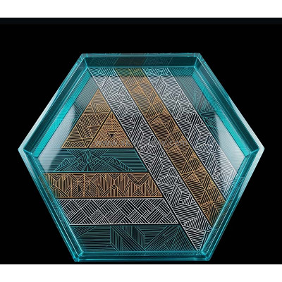 Custom hexagon pattern printing tray STS-352